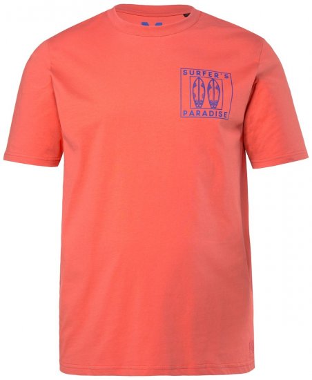 Men+ 829 Koszulka Surfer's Paradise Koralowa - Koszulki - T-shirty meskie Duże Rozmiary - 2XL-14XL