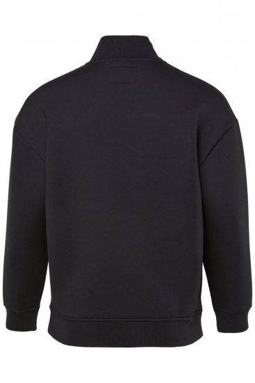 STHUGE 847083 Kurtka varsity z tkaniny scuba Czarna - Kurtki Męskie Duże Rozmiary - Kurtki Duże rozmiary 2XL-8XL