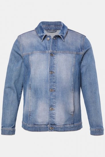STHUGE 847739 Kurtka jeansowa w stylu vintage Jasnoniebieski - Kurtki Męskie Duże Rozmiary - Kurtki Duże rozmiary 2XL-8XL