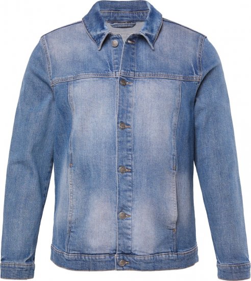 STHUGE 847739 Kurtka jeansowa w stylu vintage Jasnoniebieski - Kurtki Męskie Duże Rozmiary - Kurtki Duże rozmiary 2XL-8XL