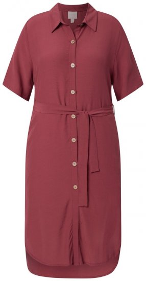 Ulla Popken 847797 Sukienka koszulowa Rdzawa czerwień - Sukienki koszulowe - 