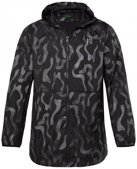 Jay-Pi 847852 Ultralekka kurtka outdoorowa z nadrukiem odblaskowym Czarna - Kurtki Męskie Duże Rozmiary - Kurtki Duże rozmiary 2XL-8XL