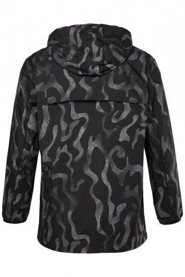 Jay-Pi 847852 Ultralekka kurtka outdoorowa z nadrukiem odblaskowym Czarna - Kurtki Męskie Duże Rozmiary - Kurtki Duże rozmiary 2XL-8XL