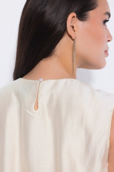 Ulla Popken 847918 Szyfonowa sukienka w kwiaty Złamana biel - Sukienki letnie - Letnie sukienki plus size