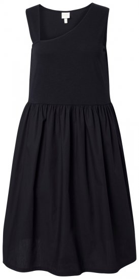 Ulla Popken 848305 Sukienka midi bez rękawów z dekoltem w szpic Czarna - Sukienki midi - Sukienki midi w dużych rozmiarach