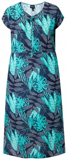 Ulla Popken 848696 Wzorzysta sukienka Granatowa - Sukienki letnie - Letnie sukienki plus size