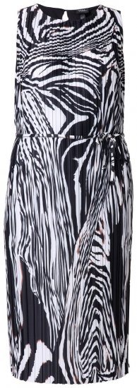 Ulla Popken 848948 Sukienka w zwierzęcy wzór Czarna - Sukienki letnie - Letnie sukienki plus size