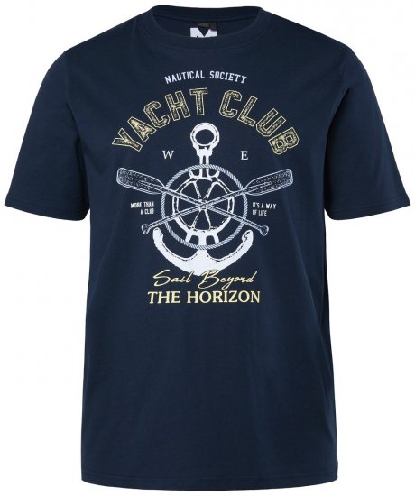 Men+ 958 Koszulka Yacht Club Granatowa - Koszulki - T-shirty meskie Duże Rozmiary - 2XL-14XL