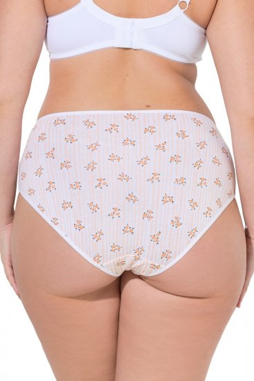 Ulla Popken 849098 Majtki w kwiaty 6 szt. Pomarańczowa - Majtki - 