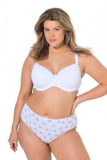Ulla Popken 849098 Majtki w kwiaty 5 szt. Jasnoniebieska - Majtki - 