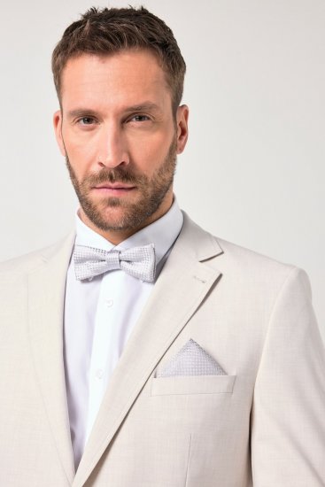 JP1880 849127 Zestaw z muszką Matowe srebro - Krawaty i muszki - 
