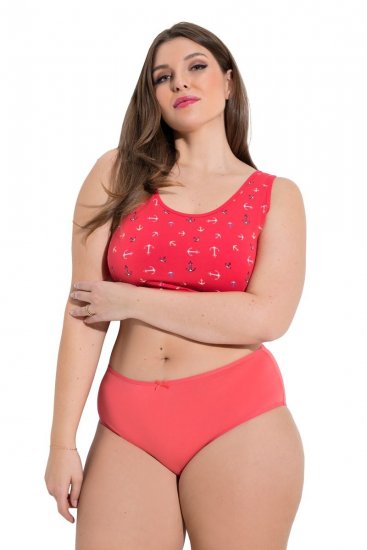 Ulla Popken 849140 Majtki w kwiaty 5 szt. Złamana biel - Majtki - 