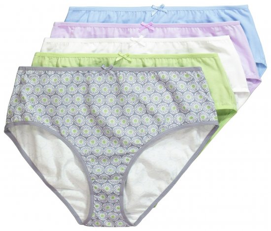 Ulla Popken 849202 Wzorzyste majtki 6 szt. Szara - Majtki - 