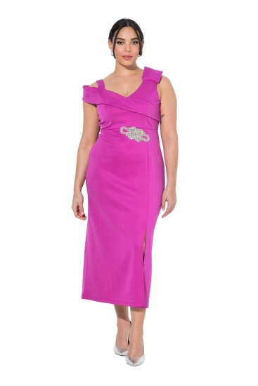 Ulla Popken 849508 Suknia wieczorowa Liliowa - Sukienki wieczorowe - Wieczorowe sukienki plus size