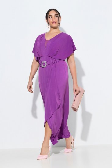 Ulla Popken 849533 Suknia wieczorowa Jagodowa - Sukienki wieczorowe - Wieczorowe sukienki plus size
