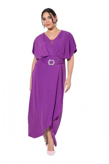 Ulla Popken 849533 Suknia wieczorowa Jagodowa - Sukienki wieczorowe - Wieczorowe sukienki plus size