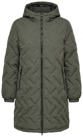 Ulla Popken 849552 Płaszcz pikowany Oliwkowa - Płaszcze - Płaszcze damskie w dużych rozmiarach