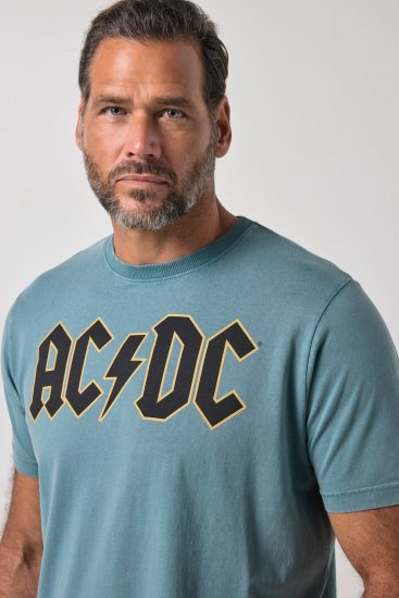 JP1880 849790 AC/DC Classic Logo Koszulka Turkusowa - Koszulki zespołów - Koszulki muzyczne band t-shirts