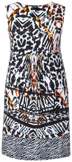 Ulla Popken 850175 Sukienka z dżerseju bez rękawów z kieszeniami Czarna - Sukienki letnie - Letnie sukienki plus size