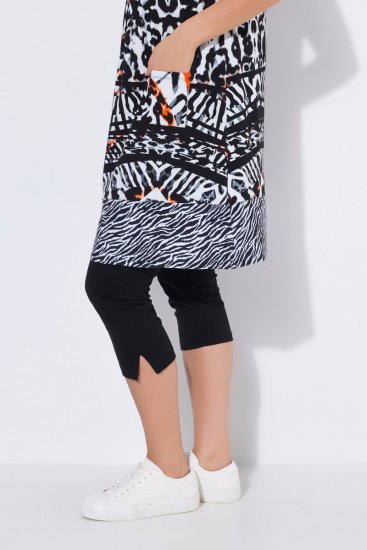 Ulla Popken 850175 Sukienka z dżerseju bez rękawów z kieszeniami Czarna - Sukienki letnie - Letnie sukienki plus size
