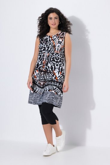 Ulla Popken 850175 Sukienka z dżerseju bez rękawów z kieszeniami Czarna - Sukienki letnie - Letnie sukienki plus size