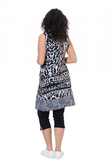 Ulla Popken 850175 Sukienka z dżerseju bez rękawów z kieszeniami Czarna - Sukienki letnie - Letnie sukienki plus size