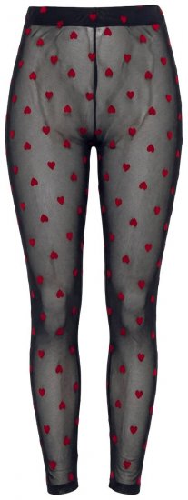 Ulla Popken 850264 Wzorzyste legginsy rajstopowe Czarna - Rajstopy & skarpetki - 