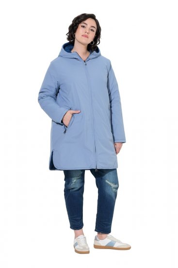 Ulla Popken 850361 Kurtka funkcyjna Denimowy niebieski - Kurtki - Kurtki dla kobiet w dużych rozmiarach