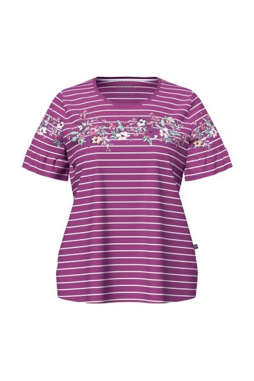 Ulla Popken 850403 Piżama w kwiaty Fioletowa - Piżamy/Odzież domowa - 