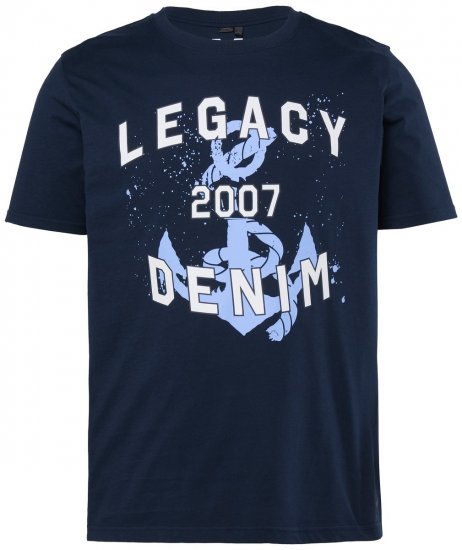 Men+ 440 Koszulka Legacy Denim Granatowa - Koszulki - T-shirty meskie Duże Rozmiary - 2XL-14XL