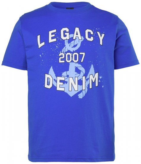 Men+ 440 Koszulka Legacy Denim Lazurowa - Koszulki - T-shirty meskie Duże Rozmiary - 2XL-14XL