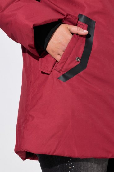 Ulla Popken 850794 Płaszcz funkcyjny Czerwona - Płaszcze - Płaszcze damskie w dużych rozmiarach
