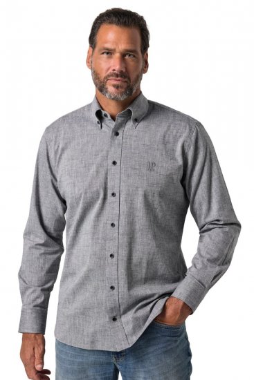 JP1880 850931 Koszula z chambray z długim rękawem Czarna TALL - TALL koszule - Koszule TALL dla wysokich