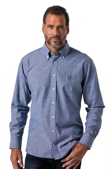 JP1880 850931 Koszula z chambray z długim rękawem Denimowy niebieski TALL - TALL koszule - Koszule TALL dla wysokich