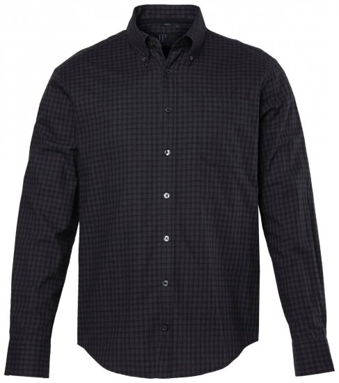 JP1880 850950 Flanelowa koszula w kratę z długim rękawem Czarna TALL - TALL koszule - Koszule TALL dla wysokich