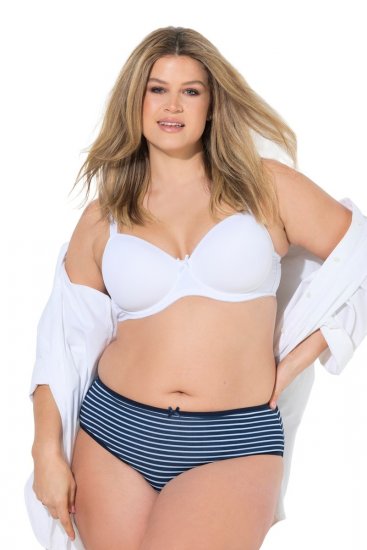 Ulla Popken 850966 Majtki w paski 5 szt. Granatowa - Majtki - 