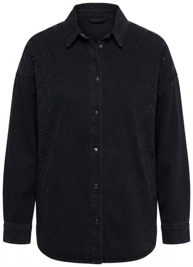 Ulla Popken 851036 Kurtka jeansowa Antracytowa - Kurtki - Kurtki dla kobiet w dużych rozmiarach