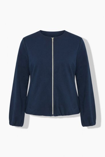 Ulla Popken 851040 Bluza rozpinana Granatowa - Bluzy - Damskie bluzy plus size