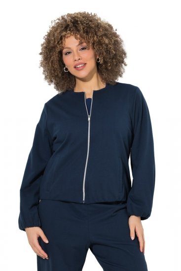 Ulla Popken 851040 Bluza rozpinana Granatowa - Bluzy - Damskie bluzy plus size