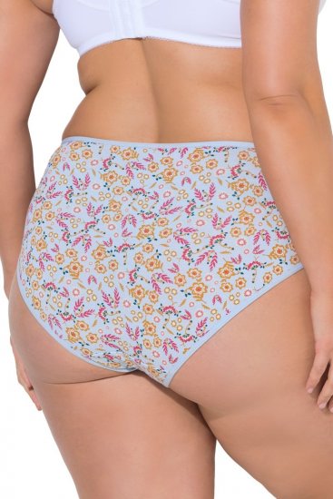 Ulla Popken 851140 Majtki w kwiaty 5 szt. Różowa - Majtki - 
