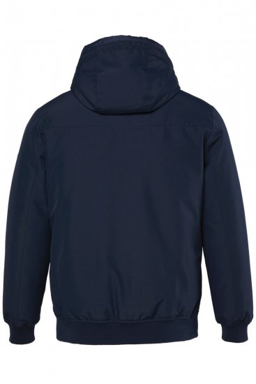 JP1880 851320 Kurtka z kapturem i ciepłą podszewką Granatowa - Kurtki Męskie Duże Rozmiary - Kurtki Duże rozmiary 2XL-8XL