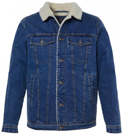 JP1880 851363 Kurtka jeansowa z podszewką teddy Denimowy niebieski TALL - TALL kurtki - Kurtki TALL dla wysokich mężczyzn