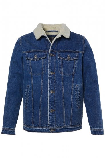 JP1880 851363 Kurtka jeansowa z podszewką teddy Denimowy niebieski - Kurtki Męskie Duże Rozmiary - Kurtki Duże rozmiary 2XL-8XL