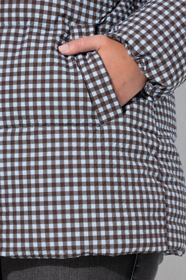 Ulla Popken 851438 Pikowana kurtka HYPRAR w linii A Ciemnozielona - Kurtki - Kurtki dla kobiet w dużych rozmiarach