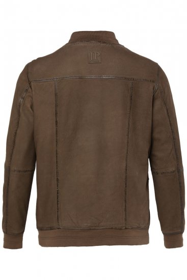 JP1880 851511 Kurtka zamszowa z jagnięcej skóry Brązowa - Kurtki Męskie Duże Rozmiary - Kurtki Duże rozmiary 2XL-8XL
