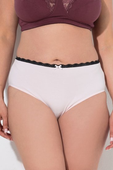 Ulla Popken 851711 Majtki w kwiaty 5 szt. Brązowa - Majtki - 