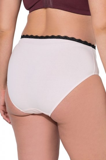 Ulla Popken 851711 Majtki w kwiaty 5 szt. Brązowa - Majtki - 
