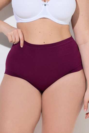 Ulla Popken 851736 Majtki z wysokim stanem 3 szt. Czarna - Majtki - 