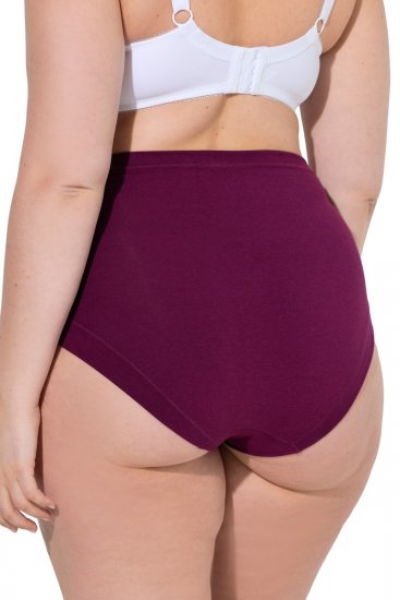 Ulla Popken 851736 Majtki z wysokim stanem 3 szt. Czarna - Majtki - 