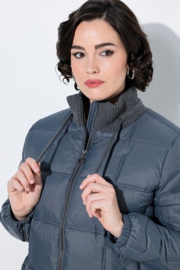 Ulla Popken 851791 Kurtka pikowana Granatowa - Kurtki - Kurtki dla kobiet w dużych rozmiarach